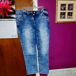 CECIL  Women's Denim Blue Straight Leg Jeans